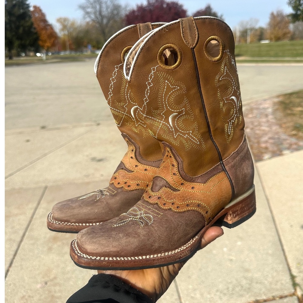 Ranchers Boots Co. Square Toe Western Boots Women's Size Size 22 US Size 5 Tan - Picture 11 of 15